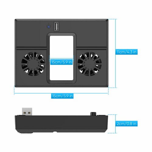 5V/2A USB Vertical Dual Silent Fan External Cooler For Xbox Series X Console - Picture 10 of 15