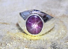 Natural Ruby Star Ring 925 Sterling Silver Ruby Star Ring Handmade Jewelry gift