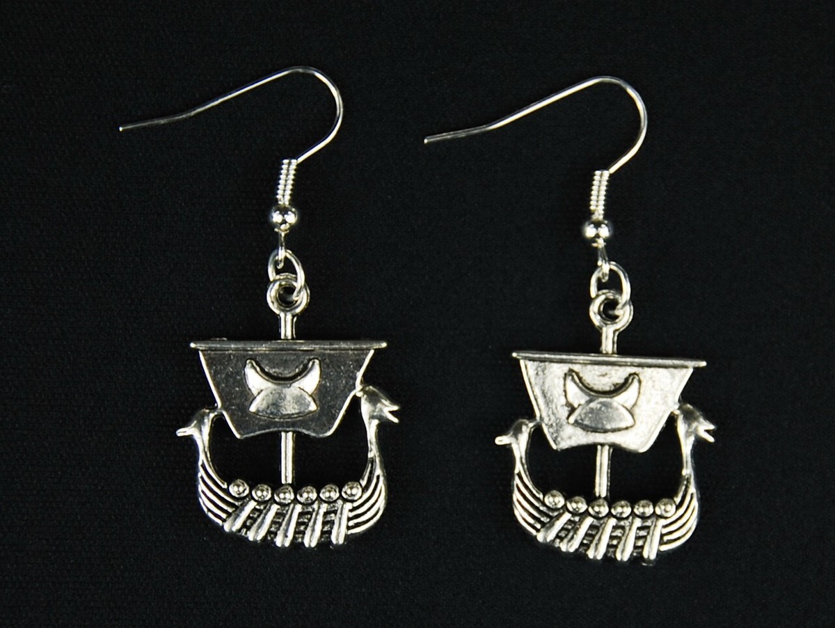 Miniblings Wikinger-Schiff Anhänger Aus Versilbertem Metall - 25 Mm, Perfekt Für Ketten & Bettelarmbänder