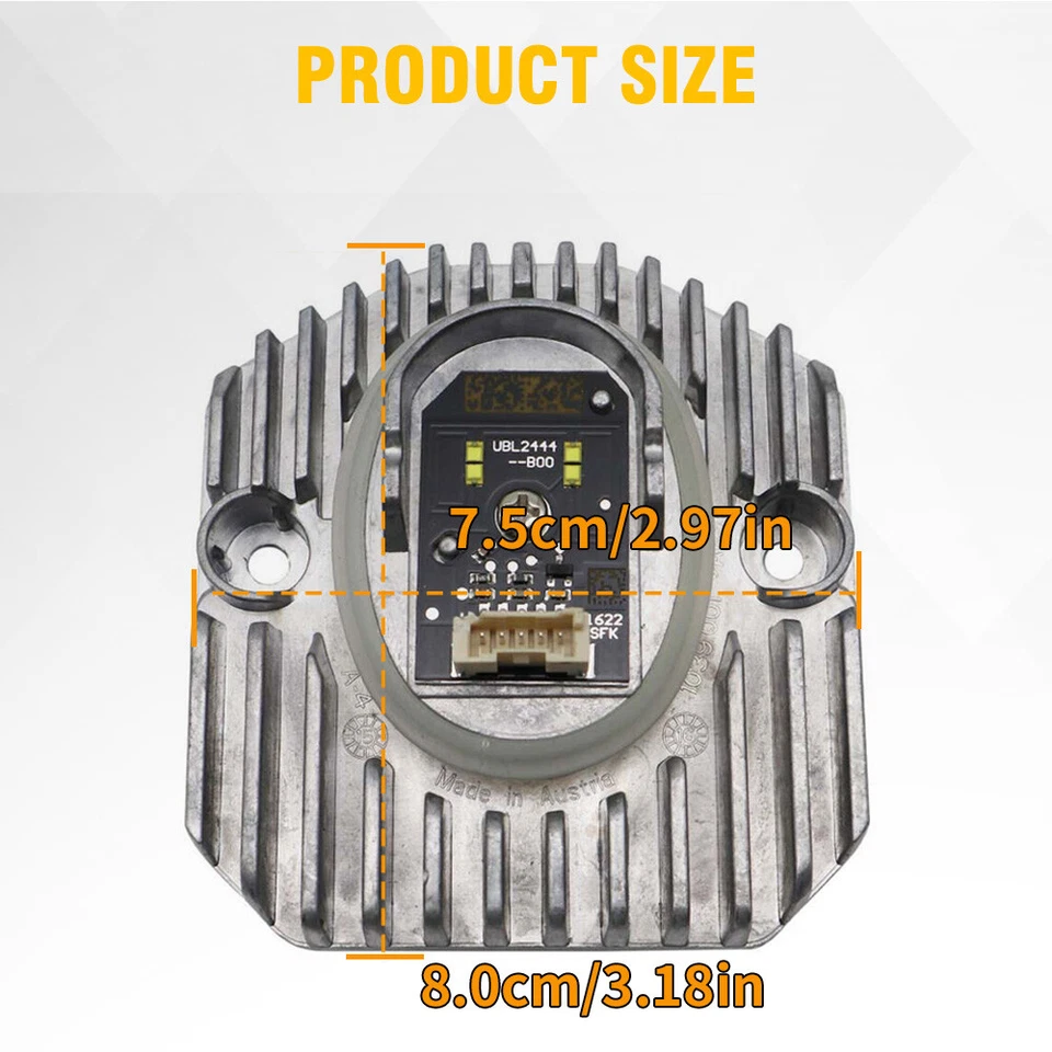 Módulo de luz de conducción diurna 2XLED para BMW 530e 530i 540i 2018 2,0 L 63117214934 Foto 4 de 4