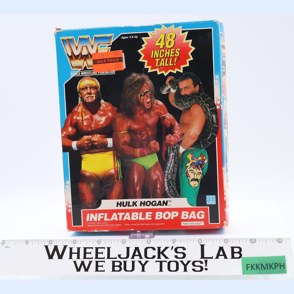 Hulk Hogan Inflatable Bop Bag WWF Wrestling 1990 Hasbro Vintage | eBay