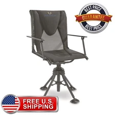 360 Swivel Hunting Blind Chair w/ Armrest Comfort Backrest Camp Heavy Duty Steel