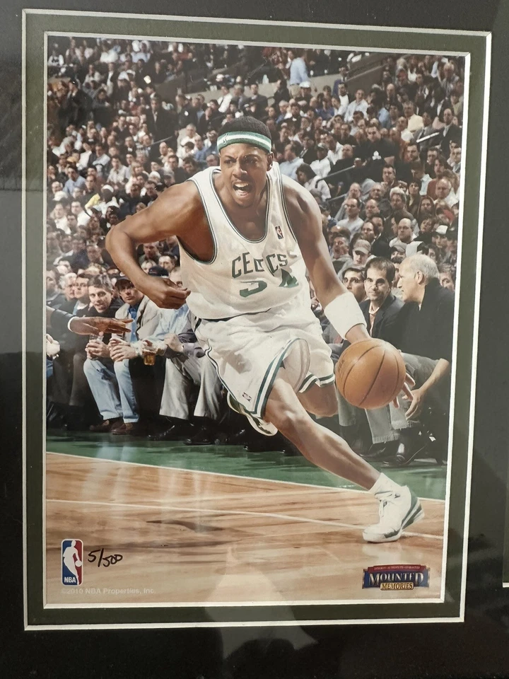 FOTO/AUTO a bordo PAUL PIERCE Boston enmarcado 10x12 con licencia limitada 5 de 500 Foto 4 de 4