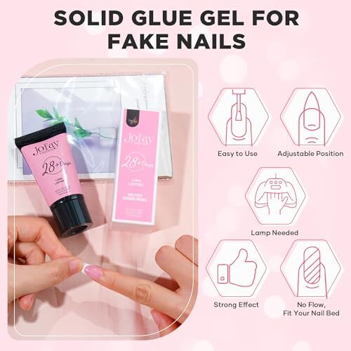 Solid Nail Glue Gel, 30g Nail Gel for T8.Solid Nail Glue Gel + UV Nail