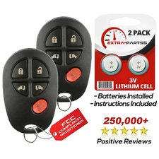 2 For GQ43VT20T Toyota Sienna Keyless Entry Remote Car Van Key Fob 5 Button