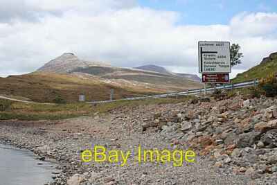Foto 6x4 Skiag Brücke Straße Kreuzung Inchnadamph Die Straßenschilder und Armco c2008