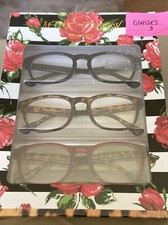 BETSEY JOHNSON 3 PAIR READING GLASSES BLACK,TORTOISE, RED TORTOISE 2.50 NEW