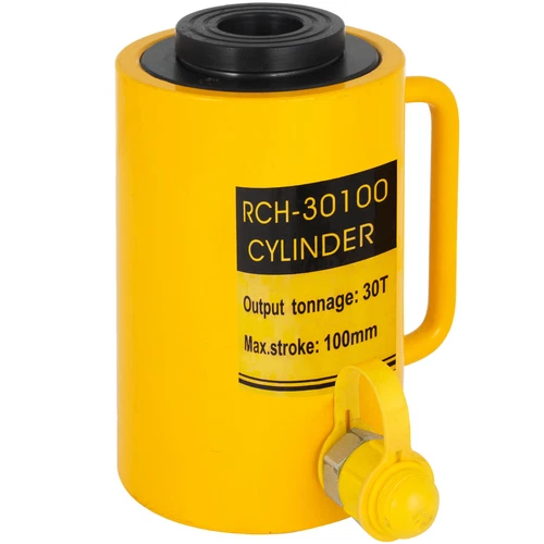 30T 100mm Stroke Hollow Plunger Hydraulic Cylinder Jack Pulling Ram Heavy Duty - Picture 2 of 12
