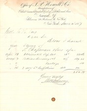 1867 T P HOWELL BUFFALO HIDES LEATHER SKINS 79 BEEKMAN ST NEW YORK