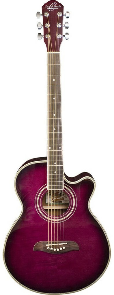 Oscar Schmidt Og10ce Cutaway Concert A E Guitar American Flag W Case For Sale Online Ebay