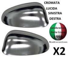 COPPIA CALOTTE SPECCHIO RETROVISORE SX+DX CROMATE LUCIDE PER CROMA 05> 2005>