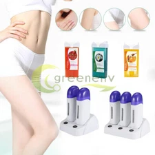 US Roll on depilatory wax heater cartridge Warmer Hair Removal waxing Tool kit