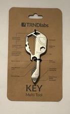 TRNDlabs Key Shaped Multi Tool Versatile Compact Gadget Stainless Steel NEW Gift
