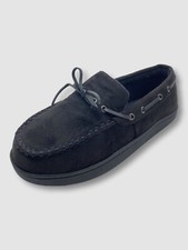  33 Club Room Men's Black Moccasin Slip-On Slippers Shoes Size US M 8-9 