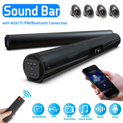 TV Sound Bar Home Theater 4 Subwoofer Speaker Soundbar Bluetooth Wireless Remote