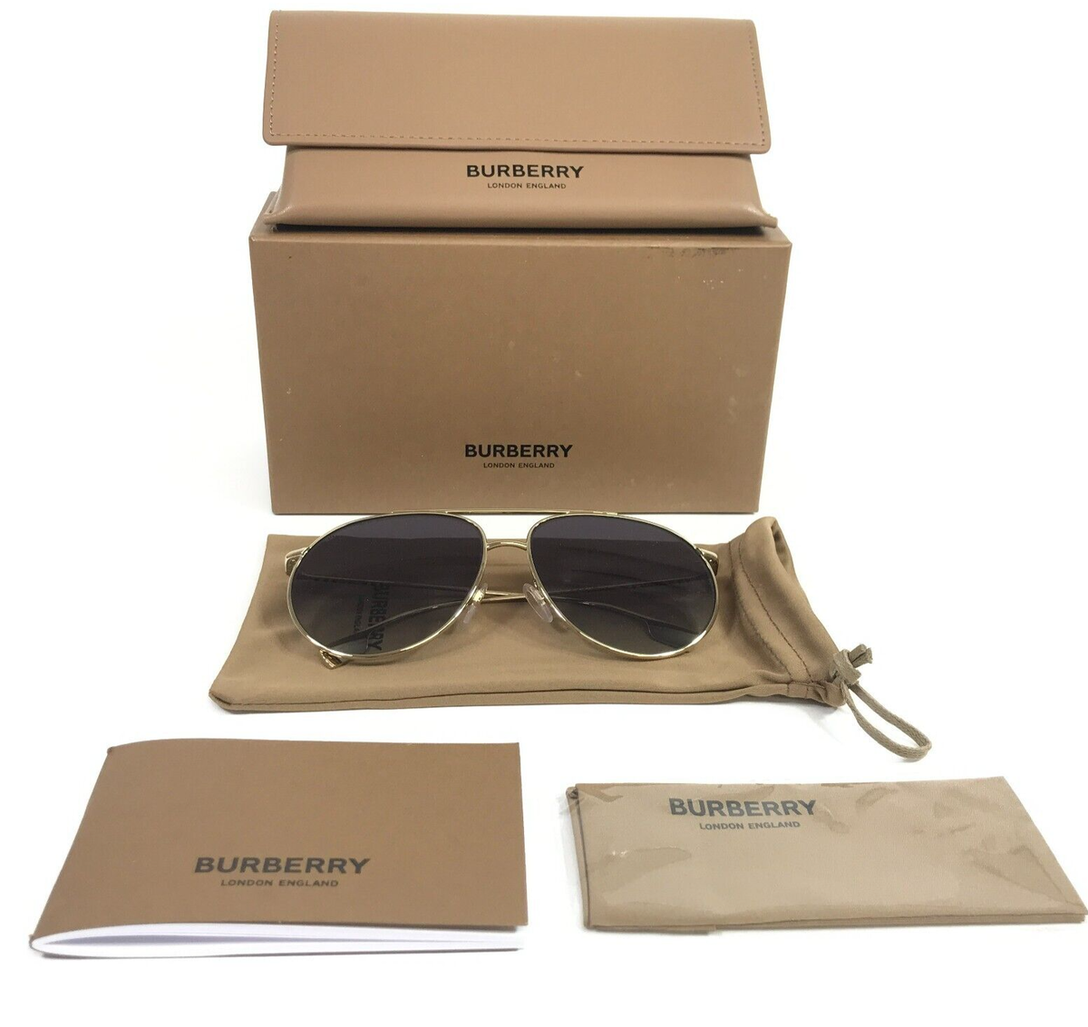 Burberry Sunglasses Alice B3138 1109/8G Gold Round Aviator Burberry Sunglasses Alice B3138 1109/8G Gold Round Aviator