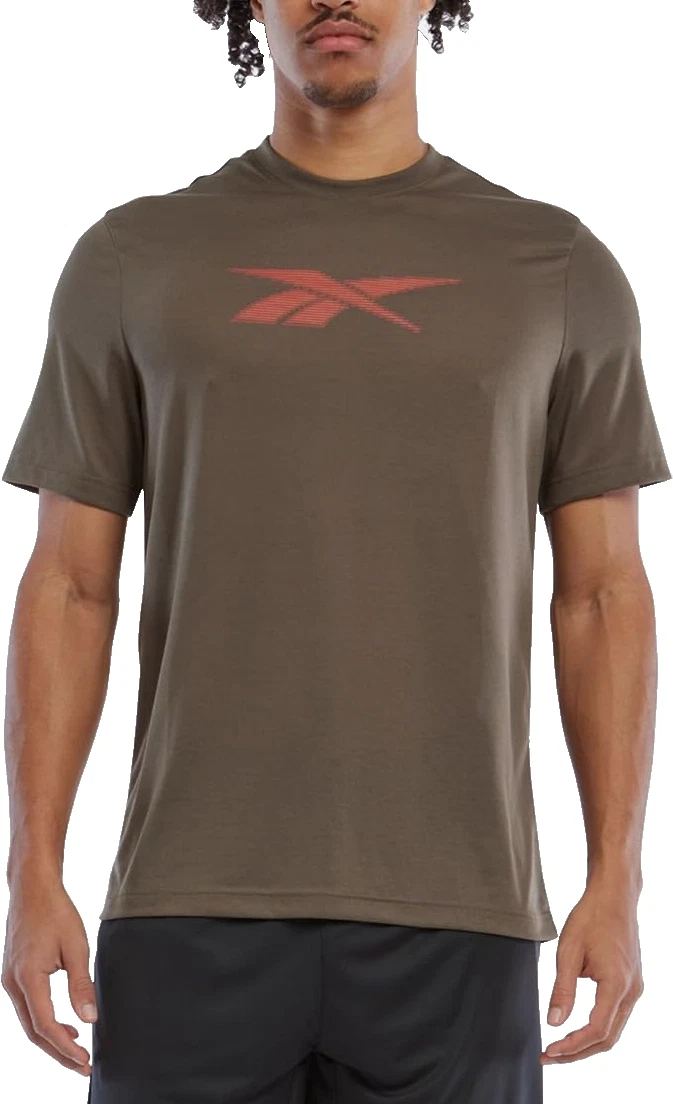 Reebok Men Regular fit Short Sleeve T-Shirt | Army Green | Small