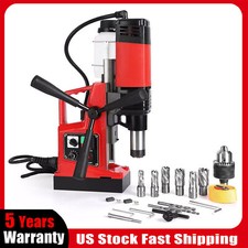 Magnetic Drill 1400W 810RPM 2922lbf/13000N Portable Mag Drill Press w/ 6 Bits