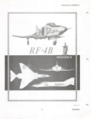 1969年米海軍マクダネルRF-4Bフォト・ファントムll フライトマニュアル RF-4B Phantom II 1987 NATOP Flight Manual Pilot's Handbook -CD | eBay