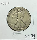 1920  Walking Liberty Silver Half Dollar "Nice Coin"