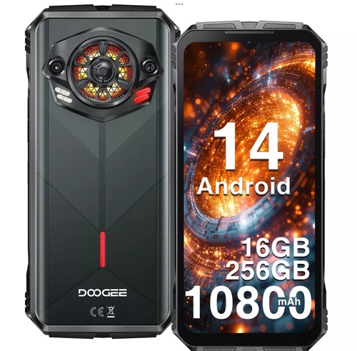 2024 DOOGEE SPUNK Android 14 Rugged Phone 16GB+256GB 10800mAh Night Vision Phone