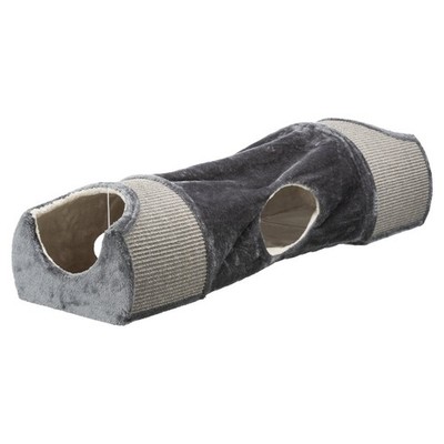 Sisal & Plush 1-Level 11.8'' Cat Condos with Scratching Surface, Tunnel & Cat...