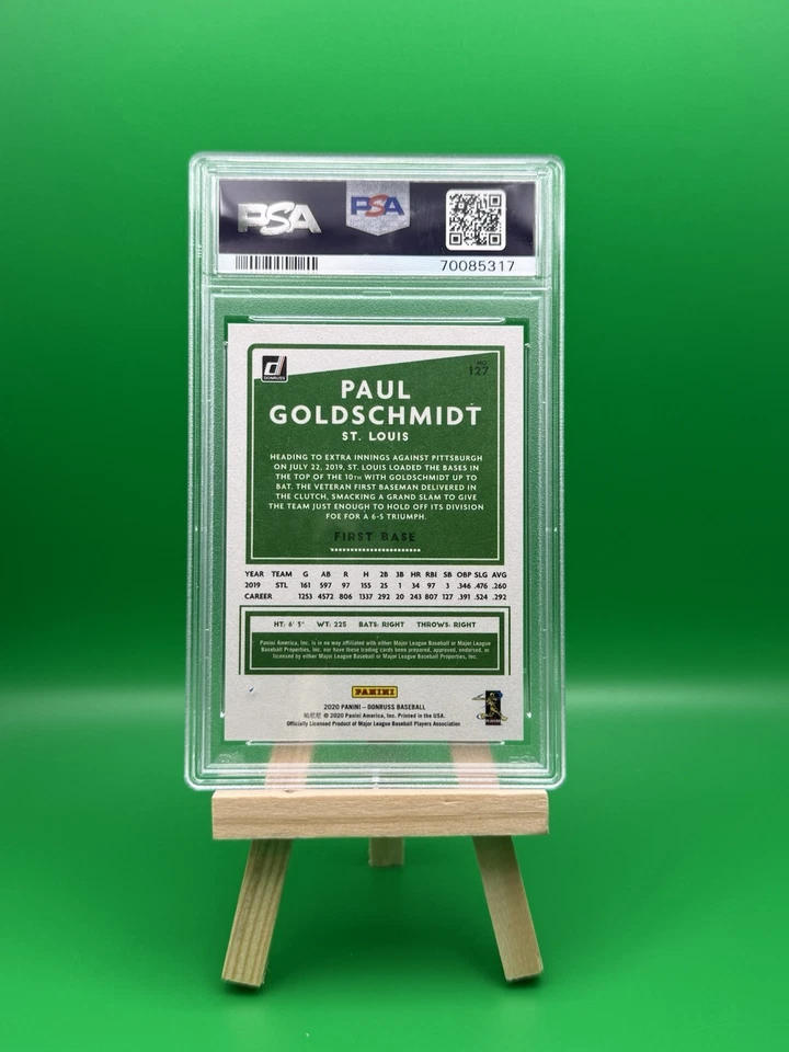 2020 Donruss Independence Day #127 Paul Goldschmidt St. Louis Cardinals PSA 10🔥 - Image 2 of 2