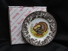 Spode Woodland Turkey Game Bird, England: NEW Salad Plate s , 7 3/4", Box