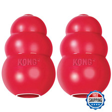 KONG Classic XL 2-Pack Dog Toy Stuffable Treat Dispensing Durable Rubber Chew