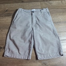 Old Navy Boy Flat Front Shorts Button Waist Size 12 Regular Kid Gray