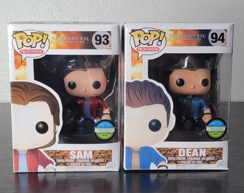 🔥Funko Pop! Supernatural Lot: Sam & Dean Winchester Bloody Metallic #93 & #94🔥