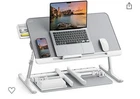 Foldable Laptop Bed Tray Desk, Adjustable Laptop Bed Table with Heights