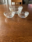 Glass Vintage Nesting Mixing Bowls Set of 3. Flowers