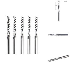 Spetool 5Pcs O Flute Single Flute End Mill Set 1/4 Inch Shank 1-1/2 Cutting