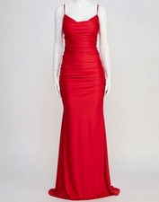 B Darlin Womens Red Satin Shirred Sleeveless Dress Juniors Size 5/6