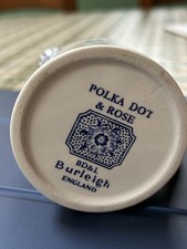 Burleigh Polka Dot and Rose Mini Jug. Made In England. Excellent Condition