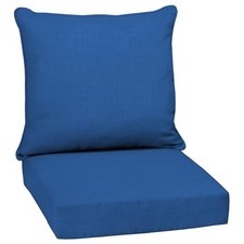 Arden Outdoor Deep Seat Cushion Set, 24 24" x 24" Cobalt Blue Texture Polyfill