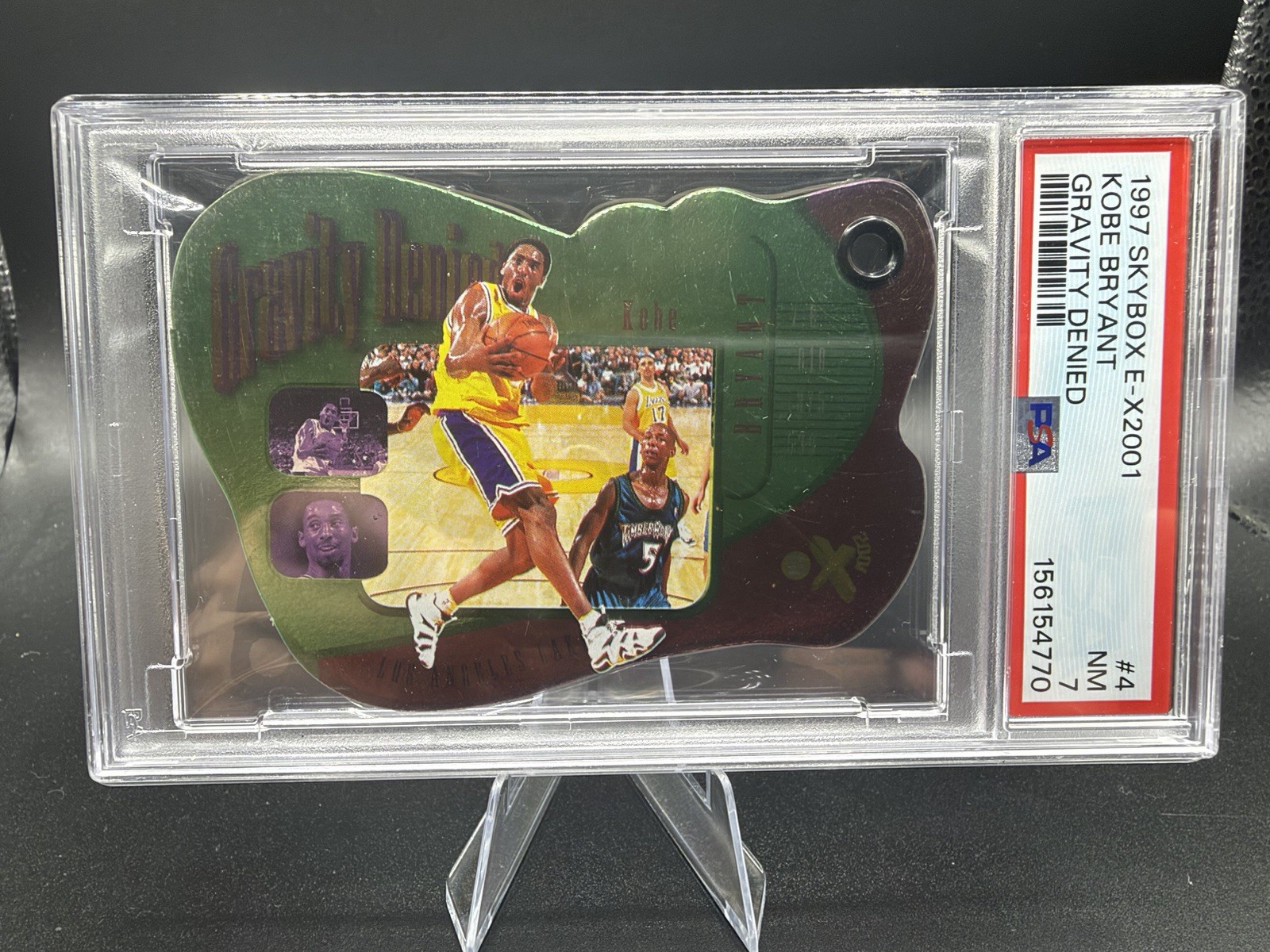 1997-98 Skybox E-X2001 Kobe Bryant #4 Gravity Denied PSA 7