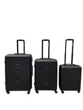 Set 3 Valigie Trolley Head Black ABS Rigide E Maniglia Allungabile Chiusura TSA