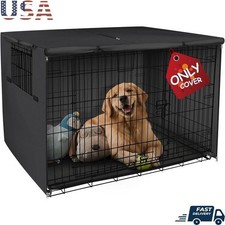 Heavy Duty Dog Crate Cover Universal Fit Waterproof Kennel Sunshade Wire Cage US