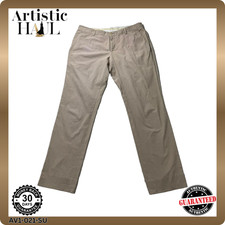 Giorgio Armani Men's Beige Pants Classic Fit Made In Italy Cotton Trousers  42