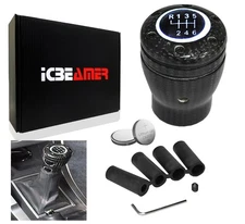 JDM Racing Style Carbon Fiber LED White Light Sport Manual Gear Shift Knob O127