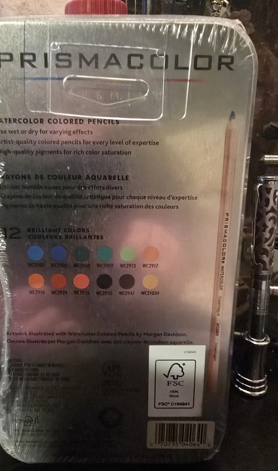 PRISMACOLOR PREMIER WATERCOLOR COLORED PENCILS 12 CT 4064HT BRAND NEW FREE S/H - Image 2 of 2
