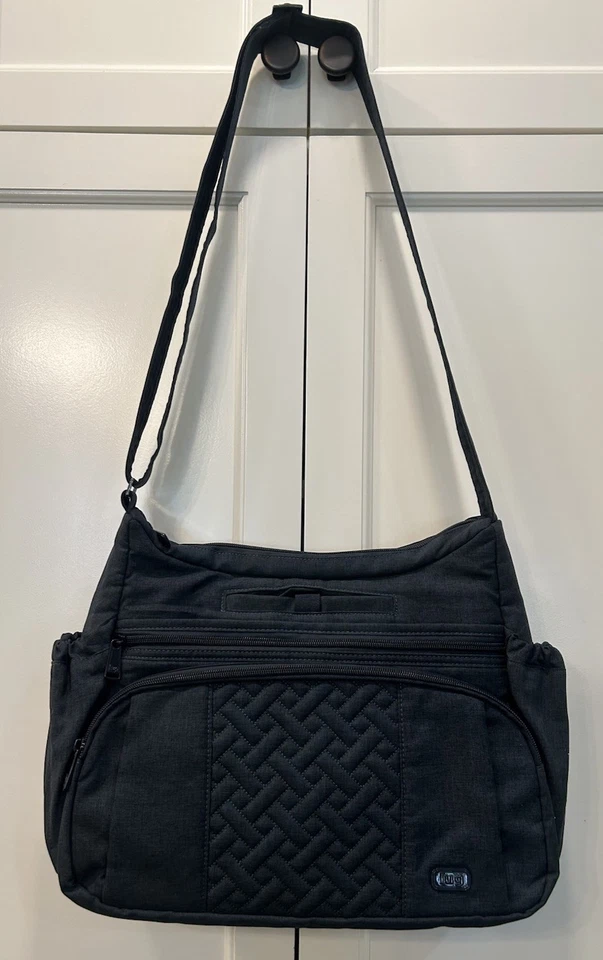 Bolso Bandolera Lug Mujer Denim Azul Galope Correa Ajustable Organizador Viaje Foto 4 de 4