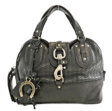 Borsa a tracolla Chloe Kerala Charm borsa a mano tote bag pelle nera donna...