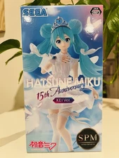 Sega Hatsune Miku 15th Anniversary KEI Ver. SPM Super Premium Figure 