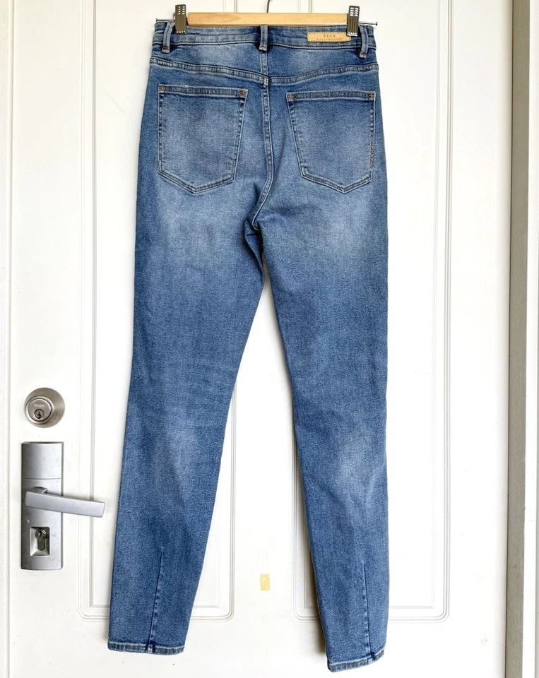Neuw Denim Jeans Sz 28 Size AU 10 US 6 Marilyn Skinny High Rise Depeche Rip Blue - Image 3 of 4