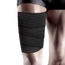 Elastic Thigh High Compression Support Bandage, Full Thigh Brace Wrap, Plus S...