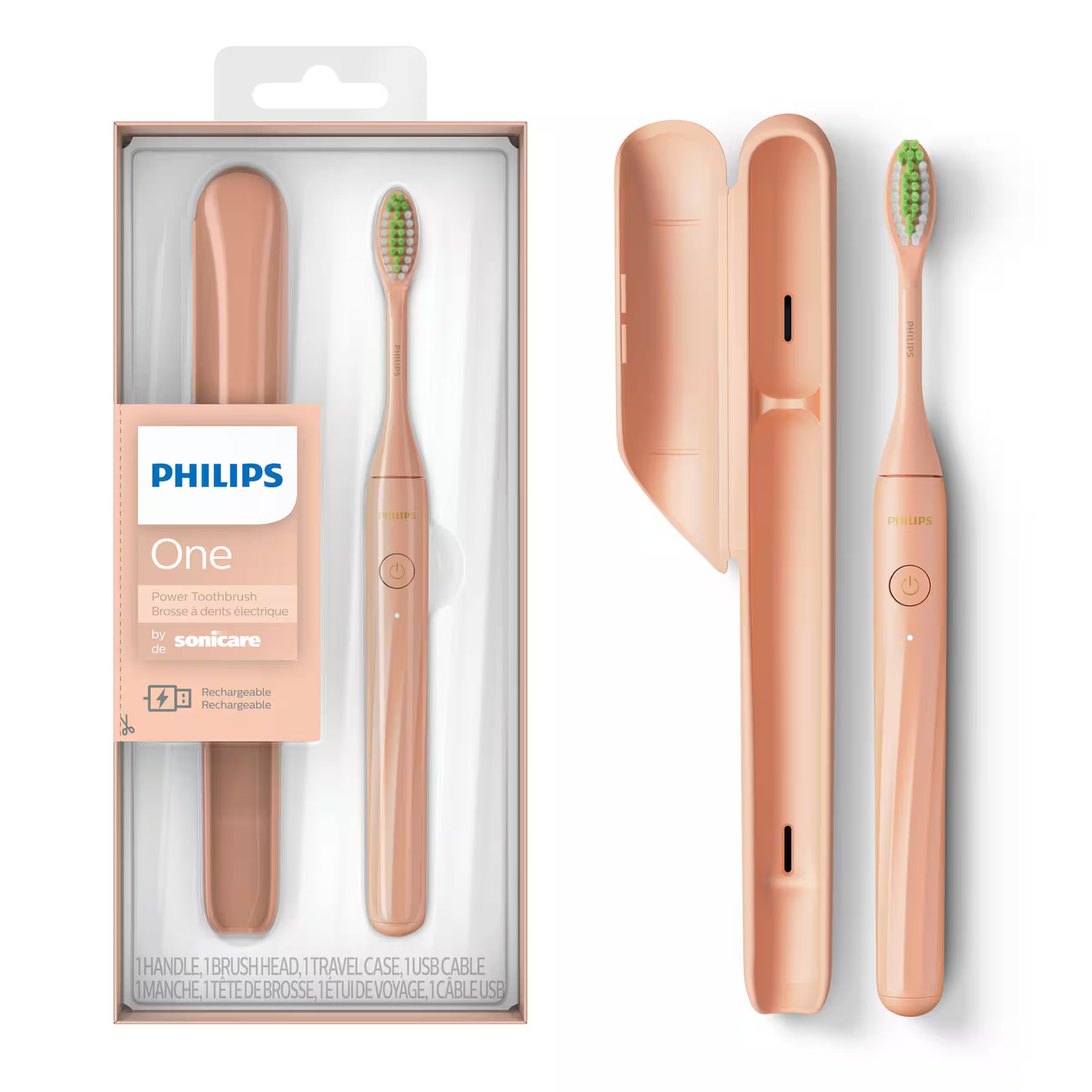 Аккумуляторная зубная щетка Philips One by Sonicare - Мерцающая 7390₽