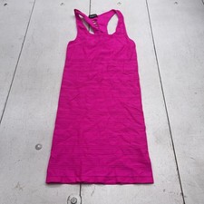 Bebe Dress Womens XS Pink Scoop Neck Bodycon Tank Mini Cutout Back Party